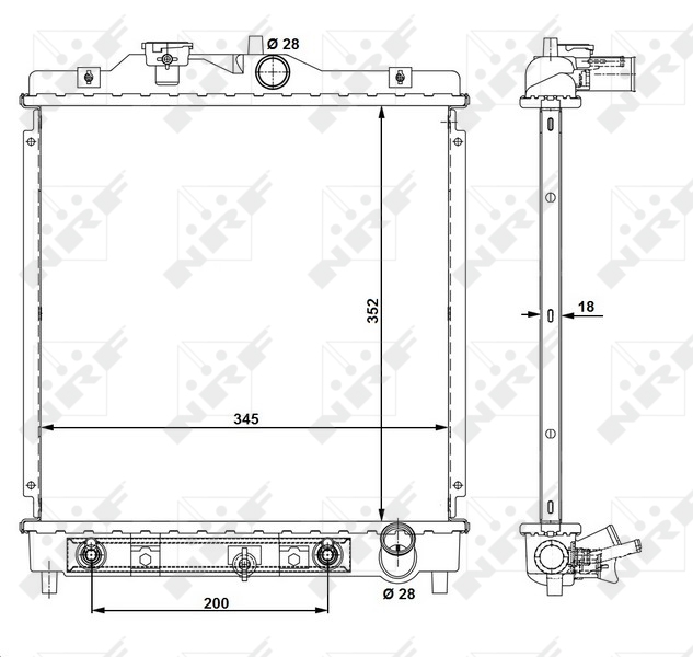 Radiateur NRF 516355