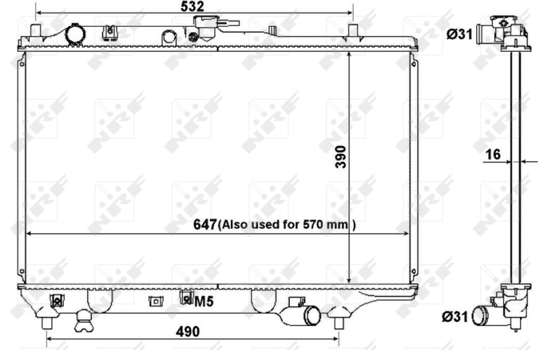 Radiateur NRF 516511