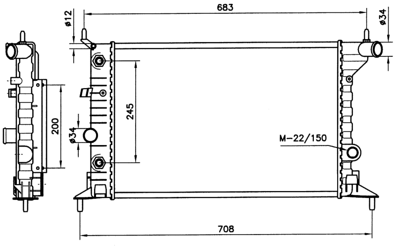 Radiateur NRF 519516