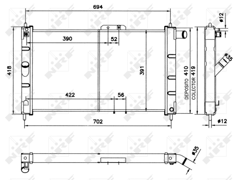 Radiateur NRF 52055