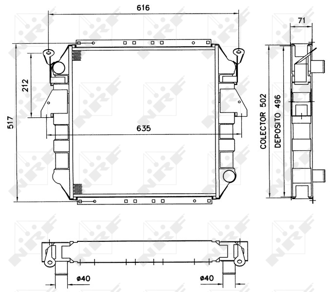 Aandrijfaccu koeler NRF 52140