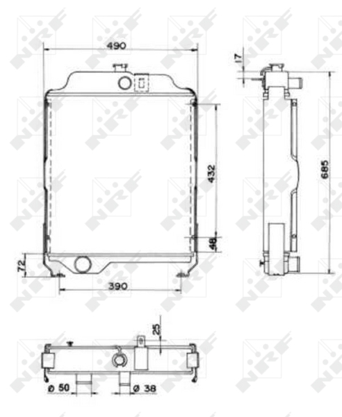 Aandrijfaccu koeler NRF 52200