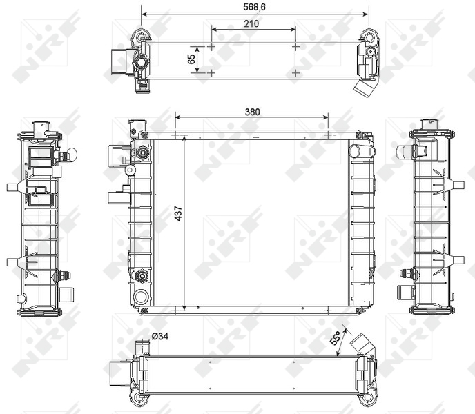 Aandrijfaccu koeler NRF 52299