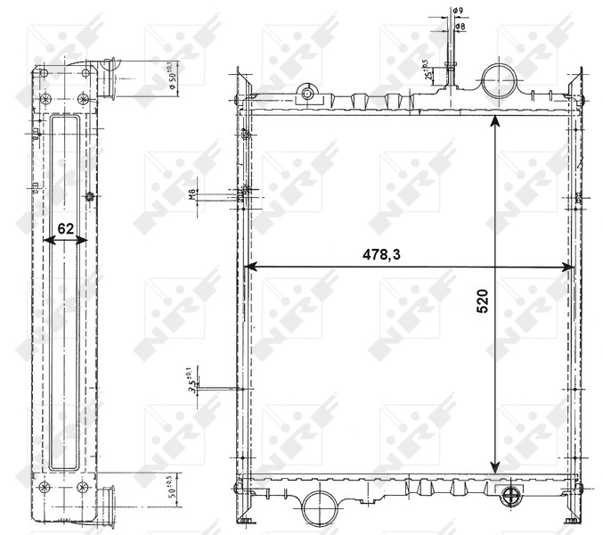 Radiateur NRF 523373