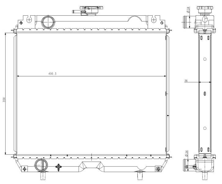 Aandrijfaccu koeler NRF 530006