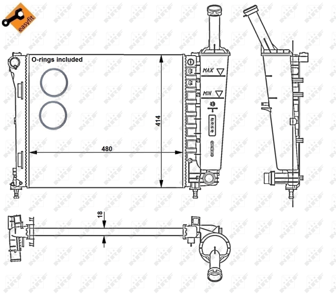 NRF Radiateur 53526