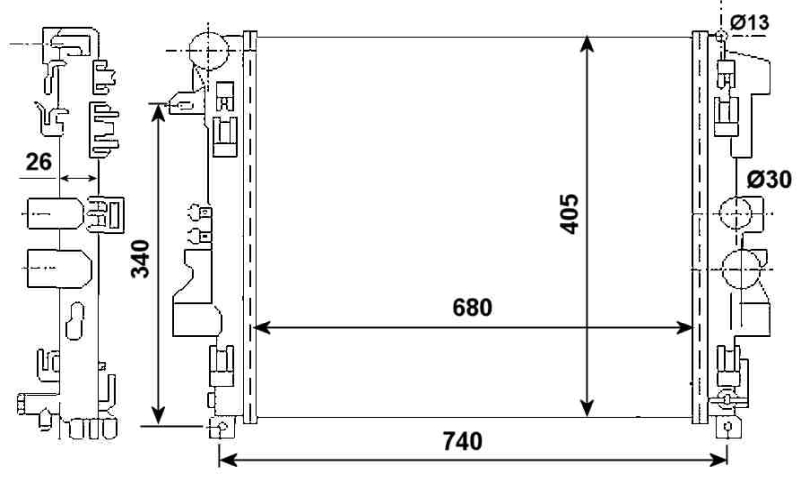 NRF Radiateur 53801