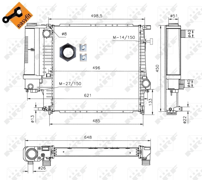 NRF Radiateur 53849