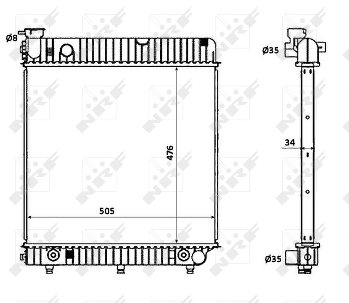 Radiateur NRF 53875