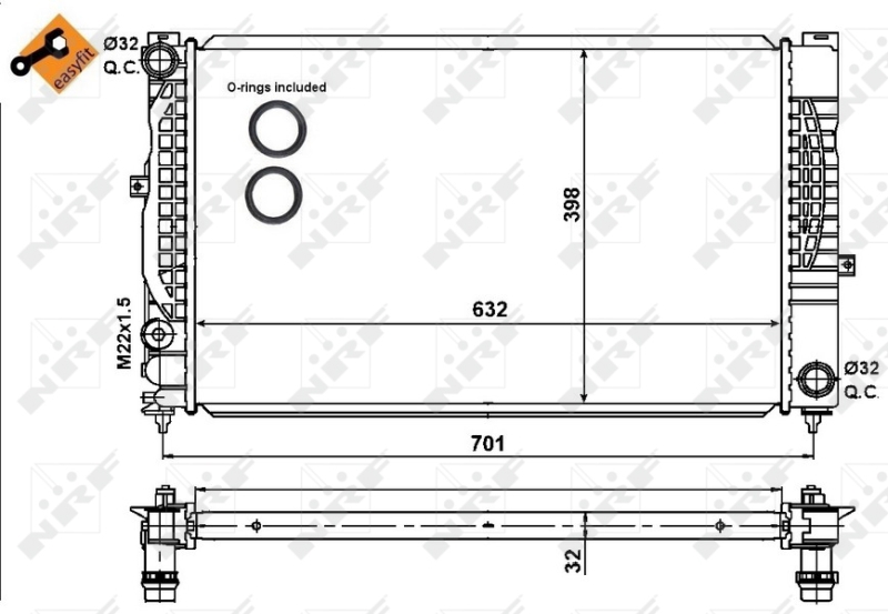 NRF Radiateur 539504