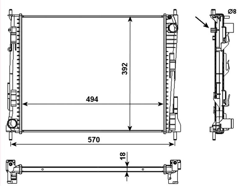 Radiateur NRF 53992