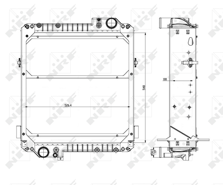 Aandrijfaccu koeler NRF 54073