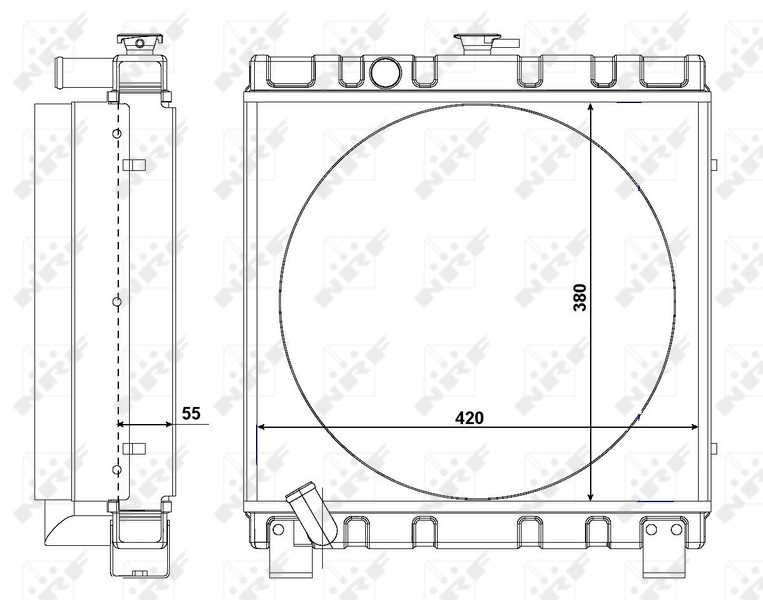 Aandrijfaccu koeler NRF 54105