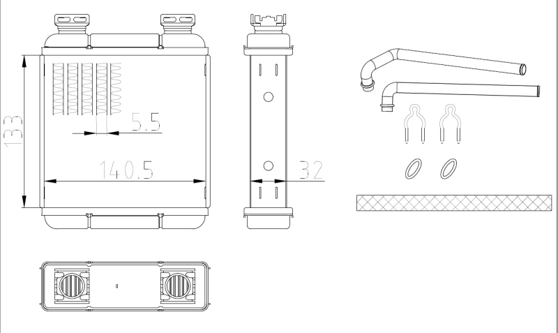 Kachelradiateur NRF 54411