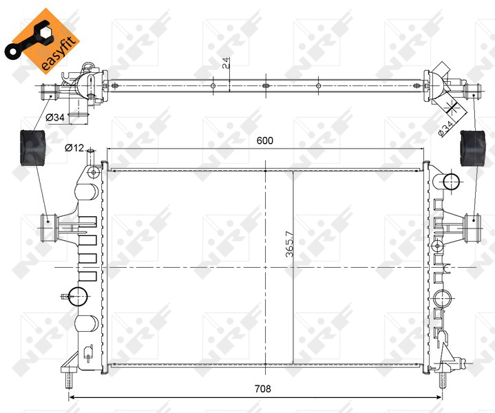 NRF Radiateur 54668