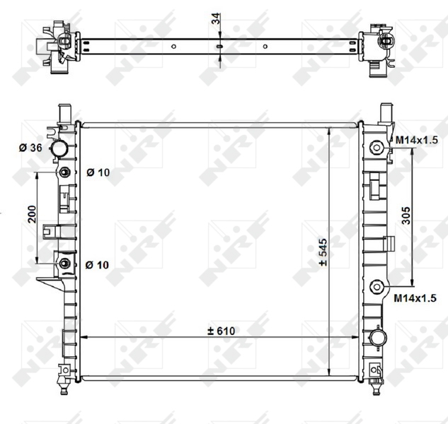 NRF Radiateur 55334