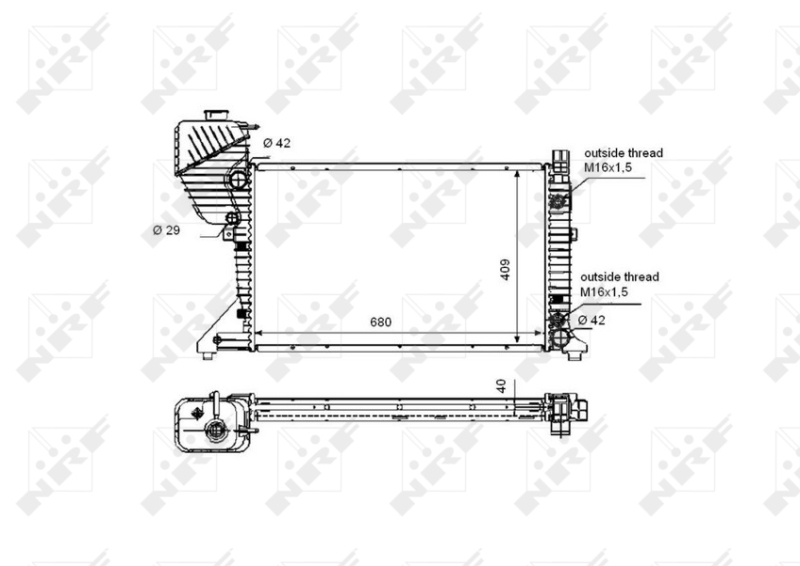 Radiateur NRF 55349