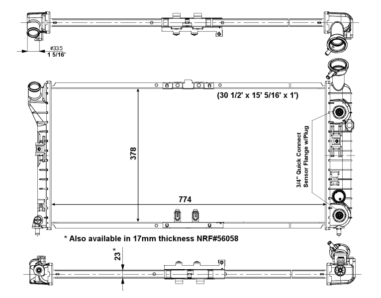 Radiateur NRF 56004