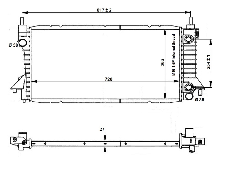 Radiateur NRF 56045