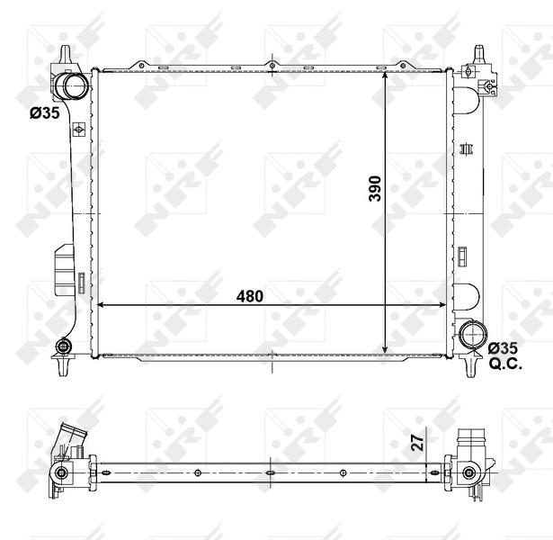 Radiateur NRF 56057