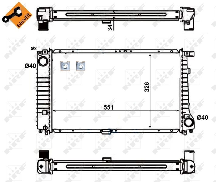 NRF Radiateur 56128
