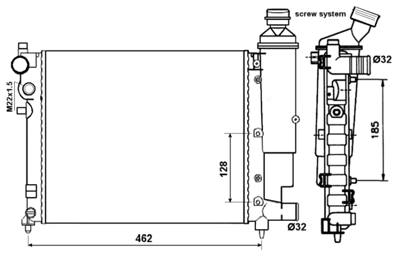 NRF Radiateur 58067
