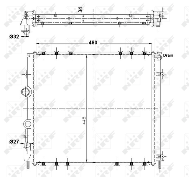 NRF Radiateur 58075