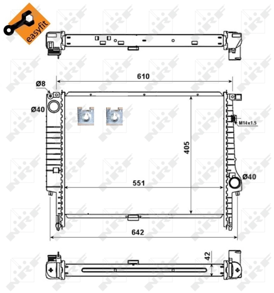 NRF Radiateur 58117
