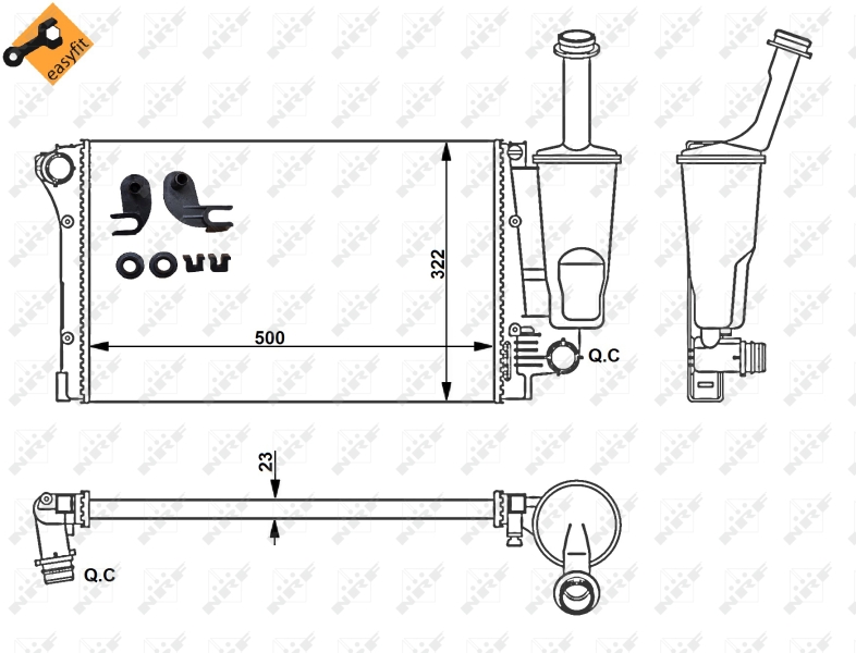 NRF Radiateur 58170