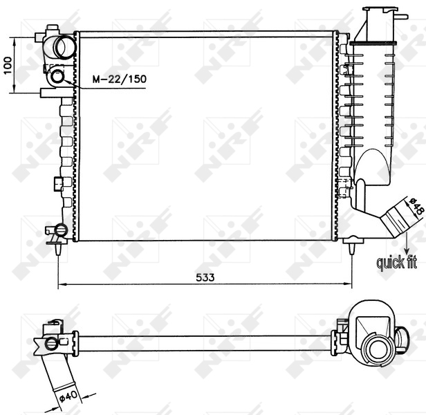 NRF Radiateur 58184