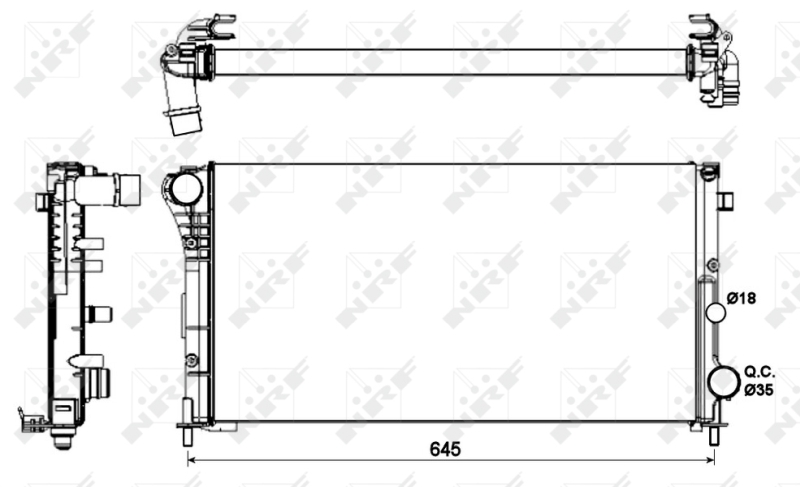 NRF Radiateur 58185