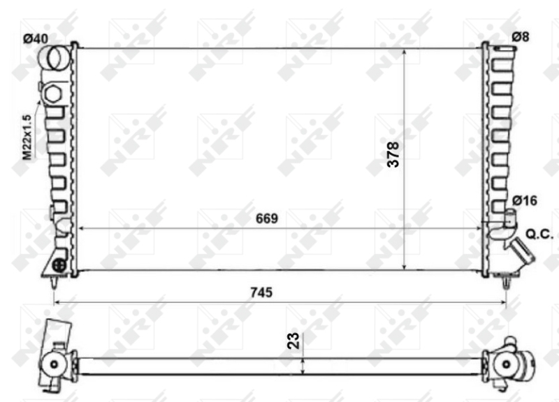 Radiateur NRF 58189A