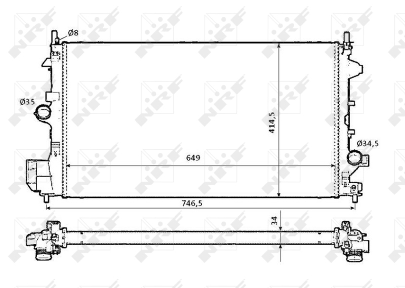 NRF Radiateur 58204