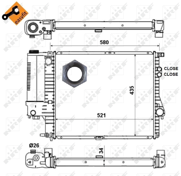 NRF Radiateur 58247