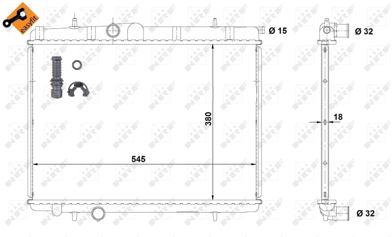 NRF Radiateur 58299