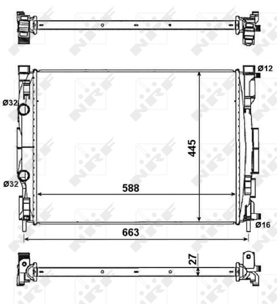 NRF Radiateur 58329