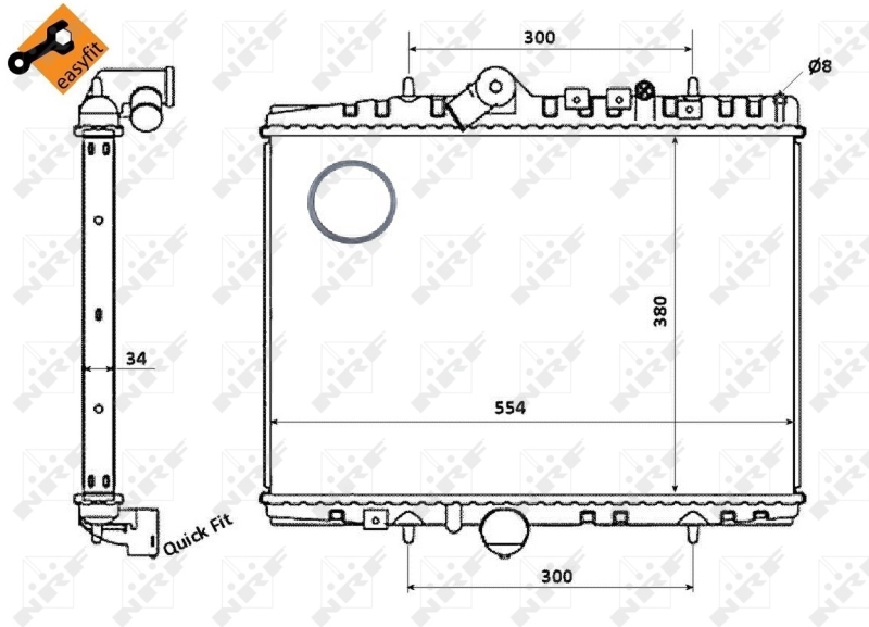 NRF Radiateur 58351