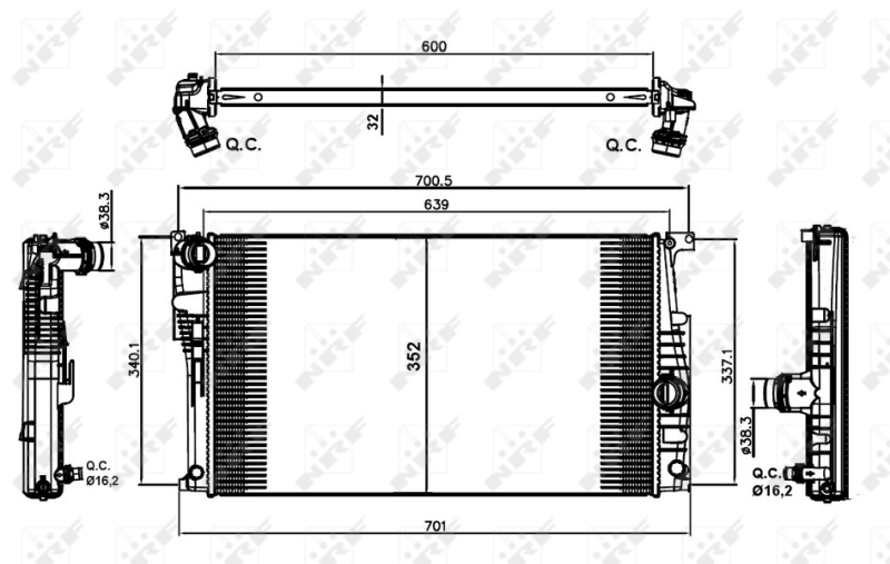 NRF Radiateur 58413