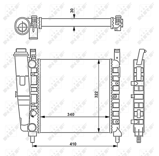 NRF Radiateur 58730