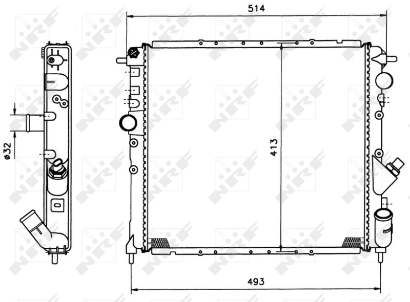 NRF Radiateur 58784
