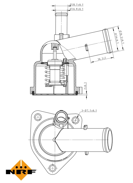 NRF Thermostaat 725043