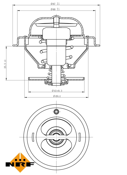 NRF Thermostaat 725185