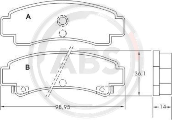Remblokset ABS 36704
