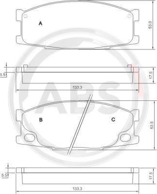 Remblokset ABS 37026