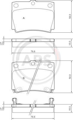 Remblokset ABS 37284