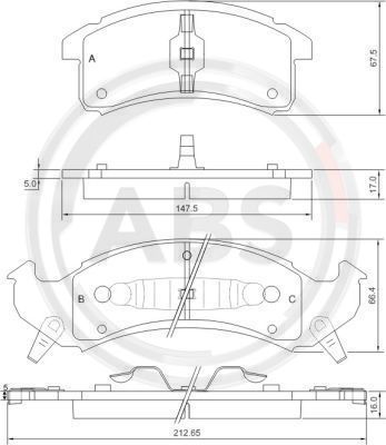 Remblokset ABS 38623