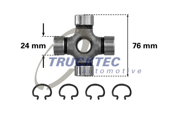 Rubber askoppeling / Hardyschijf Trucktec Automotive 02.34.004