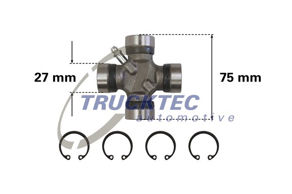 Rubber askoppeling / Hardyschijf Trucktec Automotive 02.34.041