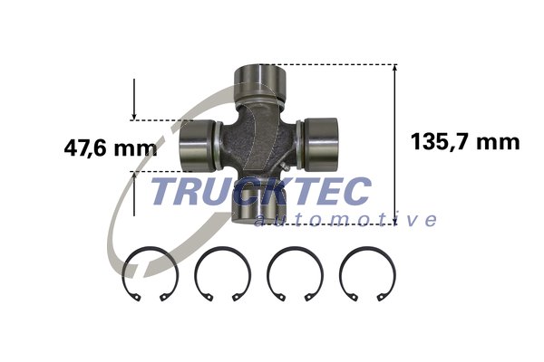 Rubber askoppeling / Hardyschijf Trucktec Automotive 05.34.008