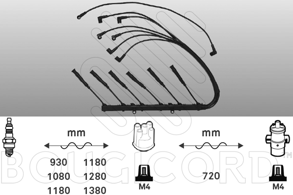 Bougiekabelset Bougicord 4170